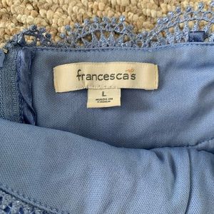 Francescas Pale Blue Lace Off The Shoulder Dress